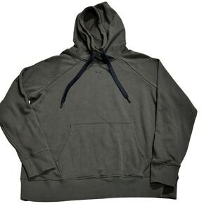 Under Armour Loose Fit Hoodie Charcoal Gray Sweatshirt Men's Large‎